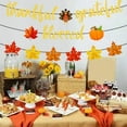 thumbnail image 6 of Dongrere Thanksgiving Banner for Indoor/Outdoor Party Decor with Pumpkin, Maple Leaves & Turkey, 6 of 6