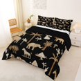 thumbnail image 2 of Castle Fairy Girls Elephant Zebra Lion Palm Tree King Size Comforter Sets 3pcs,Animal Koala Comforters King Size,Brown Black,Black Reversible,1 Comforter and 2 Pillowcases, 2 of 6