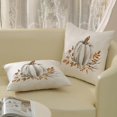 thumbnail image 6 of Colorlife Fall Pillow Covers 18x18 Set of 2 Fall Pumpkin Leaves Throw Pillow Covers Outdoor Fall Decor Thanksgiving Decorations for Home Autumn Decorative Cushion Covers for Couch, 6 of 6