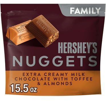 Hershey's Nuggets Milk Chocolate, Toffee and Almonds Candy, Family Pack 15.5 oz