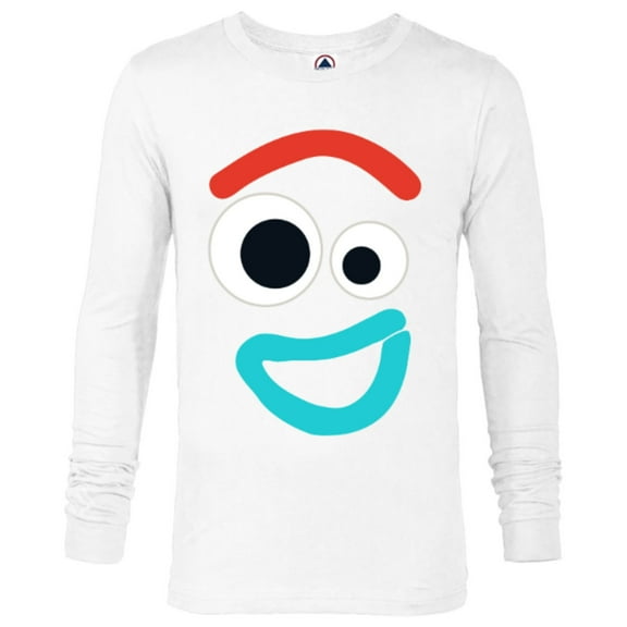 Disney and PIXAR Toy Story 4 Forky Smiling Costume T-Shirt - Long Sleeve T-Shirt for Men - Customized-White