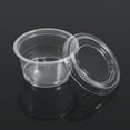 thumbnail image 4 of 1-4oz Portion Cups With Lids, Small Plastic Containers with Lids, Airtight and Stackable Souffle Cups, Jello Shot Cups, Sauce Cups, Condiment Cups for Lunch, Party, Trips, 4 of 5