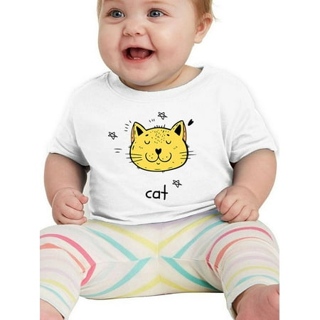 

Cute Cat Face Doodle T-Shirt Infant -Image by Shutterstock 12 Months