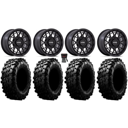 KMC Technic 15" Wheels Matte Black 35" Carnivore Tires Polaris RZR XP 1000 / PRO XP / Ranger XP 900/1000