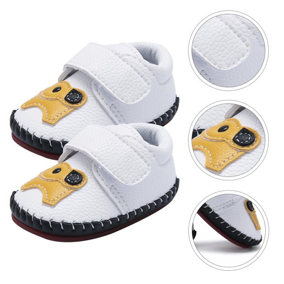 GOOHOCHY  Indoor Shoes Toddler Lightweight Walking Kid Baby Girl White