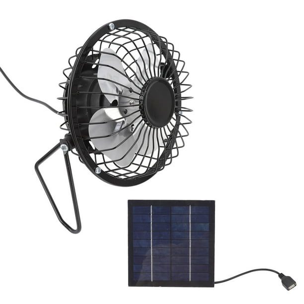 Mini Ventilateur Solaire – Panneau 5 Cm, Noir, Portable, Batterie Intégrée, Pour L’extérieur