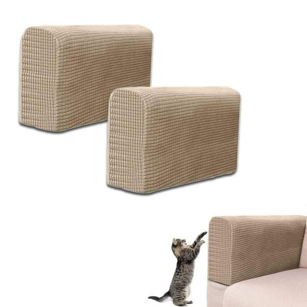 Fundas para brazos de sofá para la mayoría de los sofás, protector de muebles elástico y sin necesidad de correas adicionales, poliéster suave antideslizante para el hogar con niños y mascotas (2