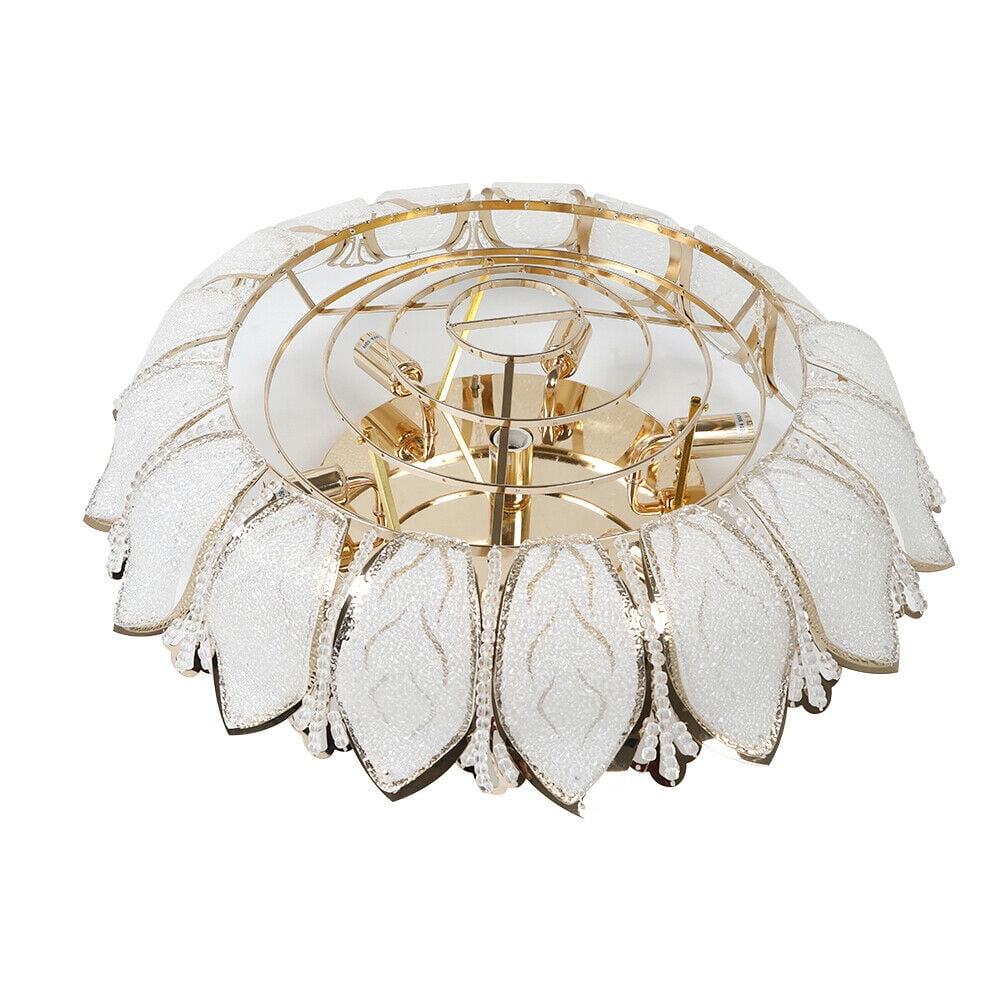 Gold Lotus Pendant Light Modern Ceiling Lighting Lamp Fit Dining Room/Bedroom Modern Pendant Light Fixture Elegant Ceiling Light Lamp Home Room Pendant Light Modern Ceiling Light Lamp Gold 40W