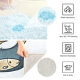 thumbnail image 3 of Yayeee Bath Rug for Bathroom Floor Non Slip Contour Fluffy Soft Absorbent Mat, 20"x24", Blue Cute Cat, 3 of 7