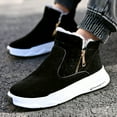 thumbnail image 3 of Oyedens Mens Platform Winter Snow Boots Fashion Casual Warm Suede Plush Lined Sneakers Ankle Booties, 3 of 6