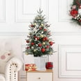 thumbnail image 1 of Árbol de Navidad Artificial para Mesa (0.91m/3Pies) | Nieve Flocada + 78 LEDs Cálidos + Predecorado | Montaje Rápido, Base Estable, 1 of 7