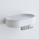 thumbnail image 5 of Advancent Estante de almacenamiento de esponja, soporte de plástico para baño, drenaje montado en la pared, organizador de cocina, estantes de Juegos de accesorios de baño Blanco, 5 of 6