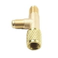 thumbnail image 6 of For Hvac Maintenance Brass Adapter For R22 R12 R134 1/4In Sae Tee Adapter Easy To Install High Temperature Resistant, 6 of 9
