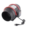 thumbnail image 2 of Ventilador de conducto en línea de 6 pulgadas, silencioso, para ventilación de interiores, para carpas de cultivo, plantación, una sola velocidad, 80 W, enchufe estadounidense de 110 V, 2 of 14
