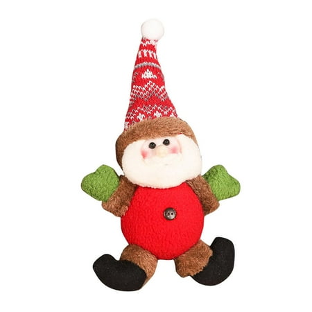 

Christmas Plush Ornaments LED Doll with Light Pendant Santa Clause Snowman Reindeer Doll for Christmas Tree Pendant Stocking Ball Bell Holiday Party Decor