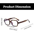 thumbnail image 3 of LJCZKA Rectangle Blue Light Glasses Women Men Computer Glasses Square Frame Anti Eye-Fatigue for Reading, Texting & Gaming, 3 of 8