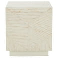 thumbnail image 5 of SAFAVIEH Kiely Rustic Square Stool, Champagne Faux Mother Of Pearl (16.5 in. W x 16.5 in. D x 18.1 in. H), 5 of 9