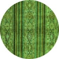 thumbnail image 1 of Ahgly Company Indoor Round Abstract Green Modern Area Rugs, 5' Round, 1 of 4