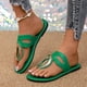thumbnail image 4 of Zapatos Casuales de las Mujeres de Moda con Hebilla de Metal Más Tamaño Estilo Primavera/Verano Sandalias de Playa Planas de Moda Y Cómodas, 4 of 5