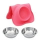thumbnail image 3 of Bowls para Mascotas Hubulk Rosado Acero Inoxidable Antideslizantes con Tapete de Silicona para Perro, 3 of 8