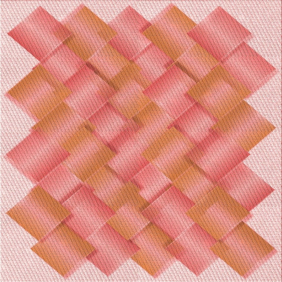 Ahgly Company Machine Washable Indoor Square Transitional Bright Orange Area Rugs, 6' Square