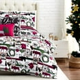 thumbnail image 5 of Southshore Fine Living, Inc. Christmas Comforter Set Twin Size, Red Plaid & Rustic Cabin Print, 5 of 9