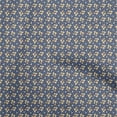 thumbnail image 1 of oneOone Polyester Lycra Medium Blue Fabric Asian Retro Floral Craft Projects Decor Fabric Printed By The Yard 56 Inch Wide, 1 of 4