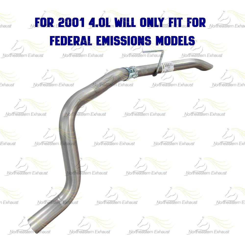 Northeastern Exhaust Tail Pipe with Hanger Fits 1999-2004 Jeep Grand Cherokee 4.0L - Direct Fit | Stainless Steel Exhaust