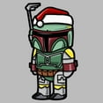 thumbnail image 2 of Men's Star Wars Boba Fett Santa Hat Cartoon  Graphic Tee Athletic Heather 3X Large, 2 of 5