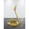 thumbnail image 2 of Pure Brass Metal Swan Pair of Swans for Good Luck and Love|Candle Holder for Home Decor Tabletop Living Room, 2 of 3