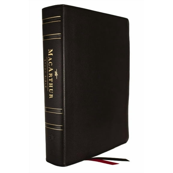 Esv, MacArthur Study Bible, Black Genuine Leather: Unleashing God's Truth One Verse at a Time (Holy Bible, English Stand, (Hardcover)