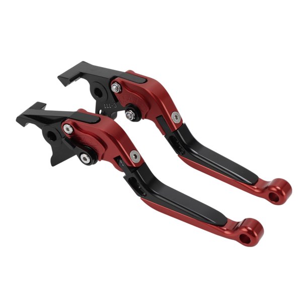 Palanca de freno y embrague corta larga para Kawasaki ZX7R/ZX7RR 1989-2003, palanca de manillar de motocicleta ajustable, aleación de aluminio, cabeza roja, mango negro