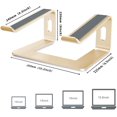 thumbnail image 2 of Universal Laptop Stand Portable Stands Holder Universal Ergonomic Travel (Gold), 2 of 4
