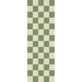 thumbnail image 2 of WIPONKEN 2'x6' Runner Rugs for Hallway Bathroom Bedroom Entryway Kitchen Non Slip Washable Green Checkered Geometric Modern Contemporary Runner Rugs, 2 of 6