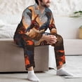 thumbnail image 7 of Sikiie Lava Dragon Mens Pajama Set, Soft Warm Long Sleeve Sleepwear, Cozy Button-Down Pjs for Men-X-Large, 7 of 7