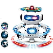 Kupoody Kids Electronic RC Intelligent Walking Dancing Futuristic Robot Toy w/ Music, Lights - White
