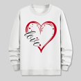 thumbnail image 5 of QUNYINEY Casual Sweatshirts for Men Valentine's Day Crew Neck Long Sleeve White Tops Pullover Drop Shoulder Love Heart Loose Sweatshirt, 5 of 6