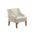 HomePop Velvet Swoop Arm Accent Chair, 25 x 33.25 in