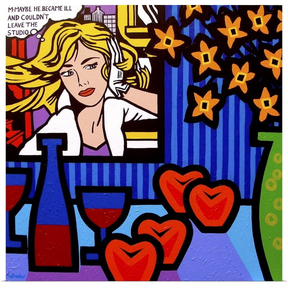 Great BIG Canvas | Rolled John Nolan Poster Print entitled Still Life With Lichtenstein II