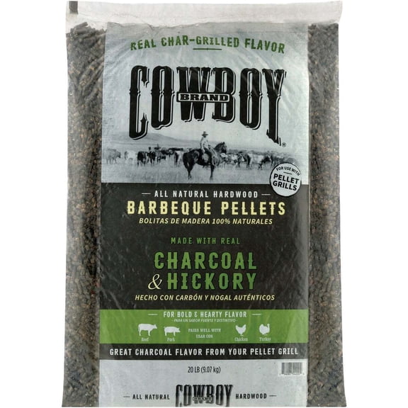Cowboy Charcoal and Hickory Wood Pellets 20 Pound