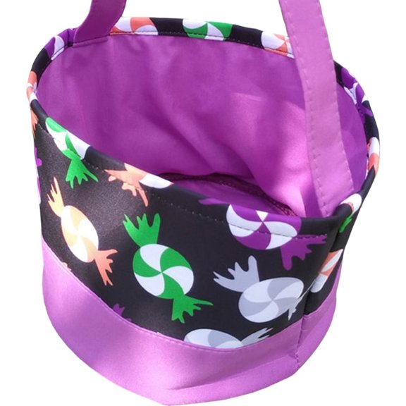 Naiovety Bolsa de Halloween Poliéster Gran capacidad Presente Aspecto lindo Cubos de vacaciones Decorativos Día de Todos los Bolsas con asa de Almacenamiento y organización del hogar doce Naiovety HA060897-12B