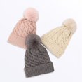 thumbnail image 4 of Gorros de invierno Gorros de mujer Gorro térmico de invierno con pompón de piel sintética Rojo Verde Cocina, Decoración y Otros, 4 of 5