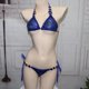 thumbnail image 3 of Gibobby Conjunto de bikini sexy de playa Ropa de playa Traje de baño Mujeres Lentejuelas Conjunto Cristal Bikini Traje de baño Trajes de baño Tankinis Co(Azul,M), 3 of 4