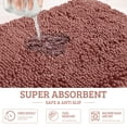 thumbnail image 4 of GTNSHUAI Extra Thick Luxury Chenille Bathroom Rug, Non-Slip Absorbent Bath Mat, 16" x 24", Blush Pink, 4 of 6