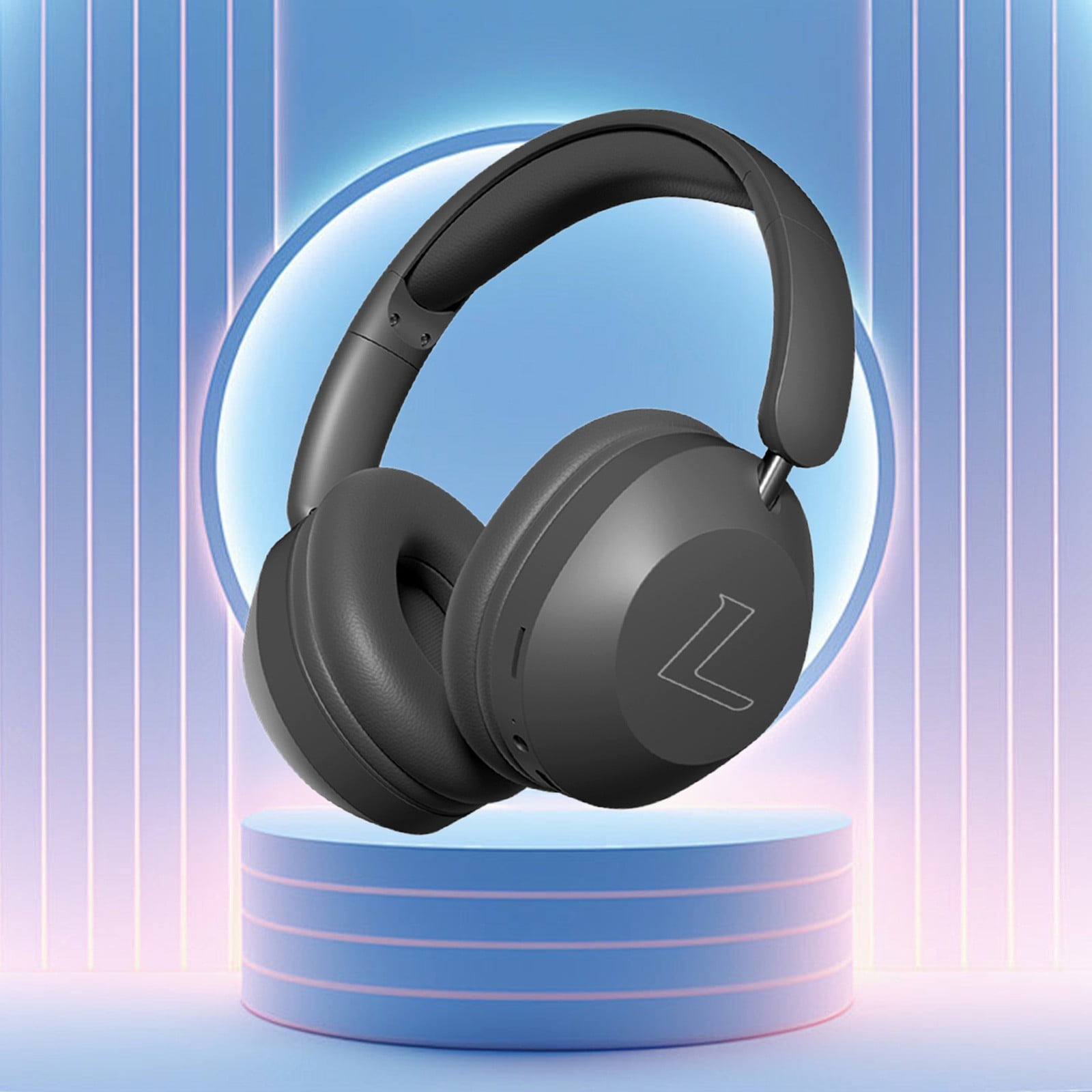 Wireless Over-Ear Headphones - Hi-Res Audiophile Sound, Adaptive Noise Cancellation, Parametric EQ, 60 Hour Battery Life, Includes USB-C Low-Latency Bluetooth Adapter,Black