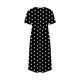 thumbnail image 5 of Vestido Casual Pantalones para Mujeres Vestido de Cuello Alto Cintura Elástica Cuello en V Manga Corta Polka Dot Cuello Redondo Top, 5 of 5