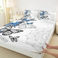 thumbnail image 3 of Castle Fairy Boys Girls Boho Mandala Butterflies Full Size Sheets 4-Piece,Bohemian Hippie Theme Breathable Bed Sheets,Traditional Floral Flower Sheet Sets,Spring Garden Sheet Sets, 3 of 7