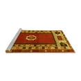 thumbnail image 2 of Ahgly Company Machine Washable Indoor Round Persian Yellow Traditional Area Rugs, 8' Round, 2 of 4