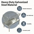 thumbnail image 5 of 4 Ft Long Livestock Feeder, Heavy Duty Steel Livestock 2 in 1 Grain & Hay Feeder, Outdoor Pasture Feeder with Feeding Pan for Goats, Sheep,Ponies, Cow, Horse for Farms, All Weather Feeder, 5 of 8