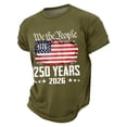 thumbnail image 2 of Vamuko America 250 Shirt for Men American Flag Short Sleeve Usa Flag T-Shirt 4th Of July Graphic Big and Tall Shirts Independence Day Patriot Pride Tees Army Green XL, 2 of 5